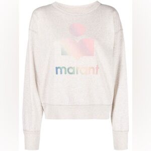 Isabel Marant Etoile Mobyli Logo-Print Gradient Sweatshiry
